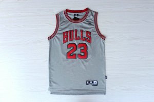Maillot De Basket Chicago Bulls Michael Jordan 23 Limited Edition Engrener Fan Version Gris